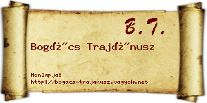 Bogács Trajánusz névjegykártya